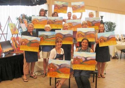 Star barn paint and wine class in Grass Valley CA