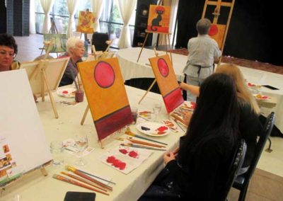 Chat Noir paint and wine class in Grass Valley cA