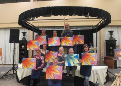 Joy in painting class shows in the final results