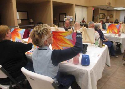 Painting class brings out the best in students