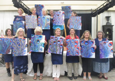 Feather beauties in acrylic painting & wine class