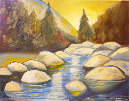Yuba river paint and wine class