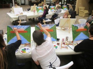 Our first private painting class