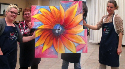 After our acrylic painting class
