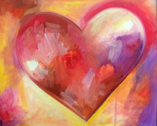 enjoy painting and wine while you create this beautiful heart!