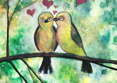 Love Birds (acrylics)