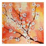 cherry blossoms acrylic painting class zen