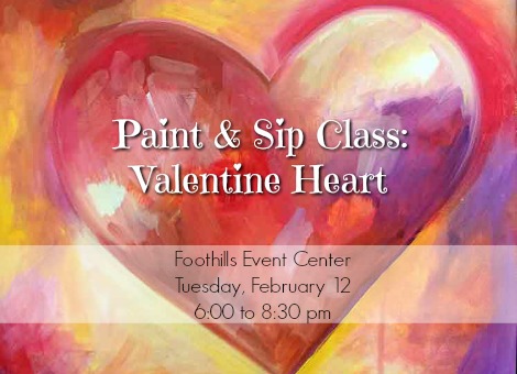 Join us for a Valentine's themed paint and sip class!