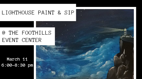 Sign up for the Come Paint With Us Lighthouse paint & sip
