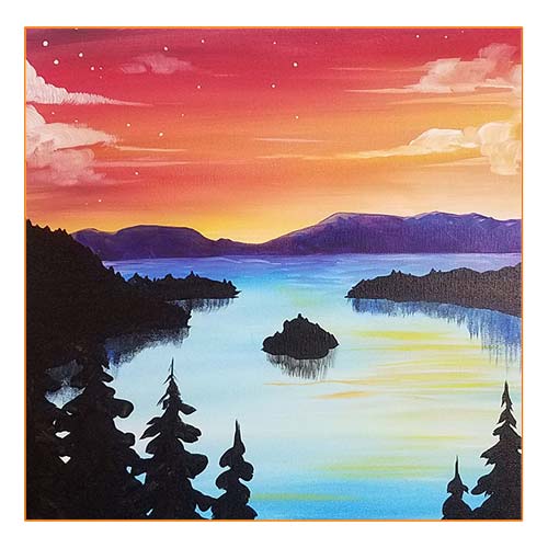 come paint with us emerald bay acrylic class
